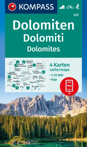 672 Dolomites/Dolomiten (4 Maps)