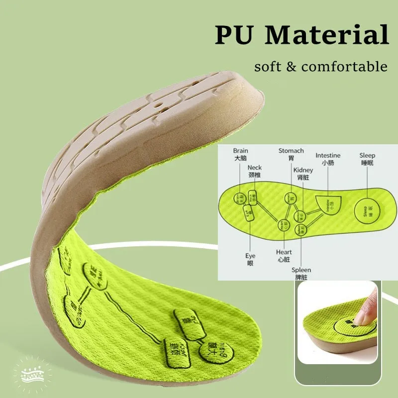 Acupressure on Foot Insoles For Shoes Breathable Deodorant Sport Insoles for Medical Man Women Comfortable Running Shoe Sole