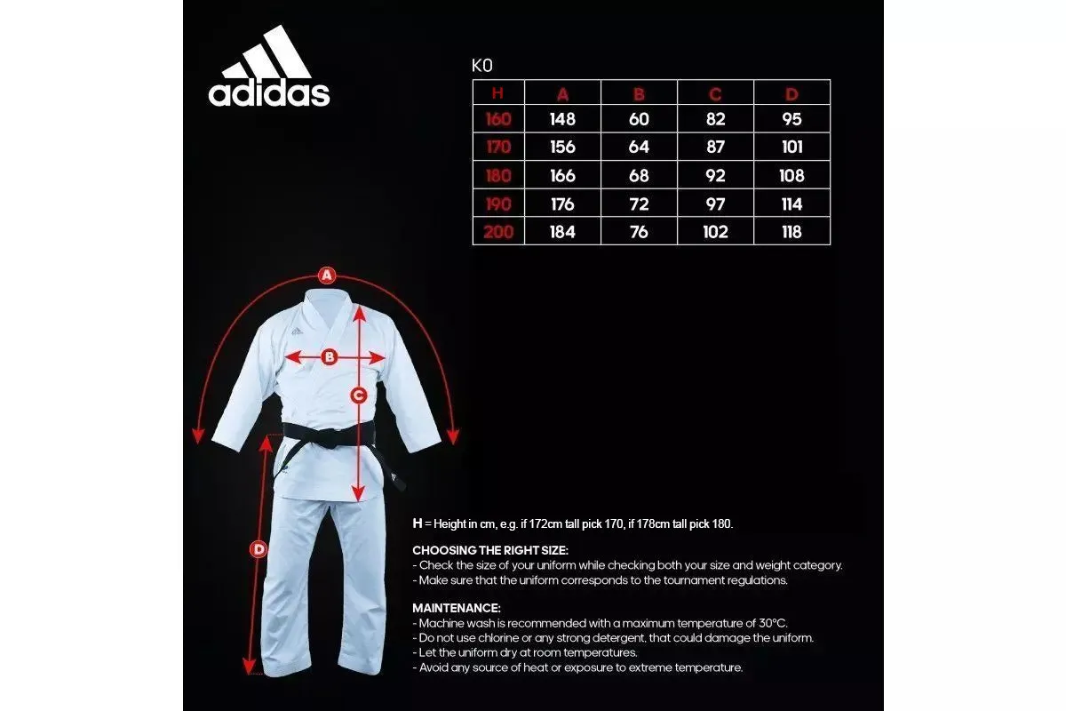 adidas Adi-Zero Kumite WKF Karate Gi Ultra Light Stripes