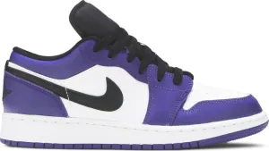 Air Jordan 1 Low GS Court Sneakers, Purple