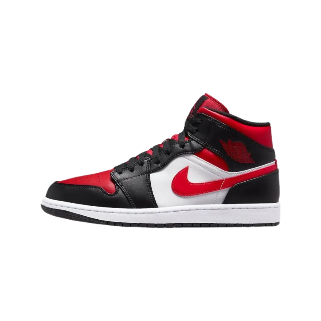 Air Jordan 1 Mid GS Black Fire Red