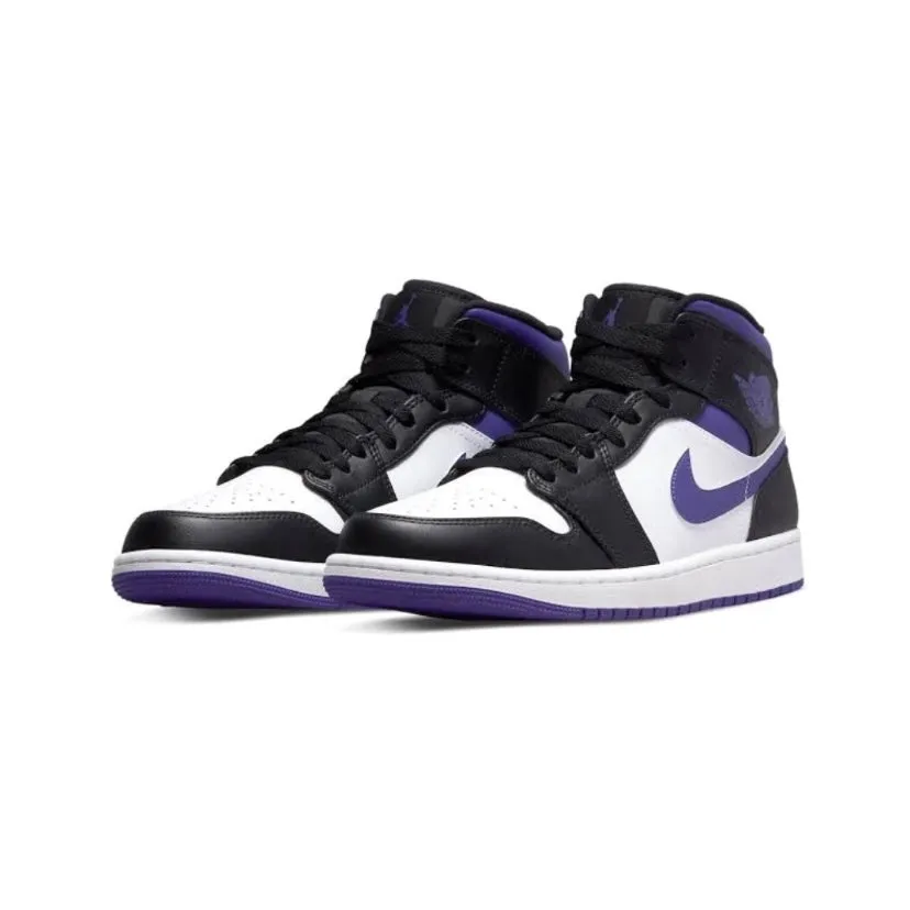 Air Jordan 1 Mid Iris White Black Purple