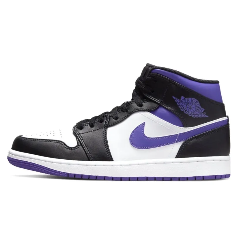 Air Jordan 1 Mid Iris White Black Purple