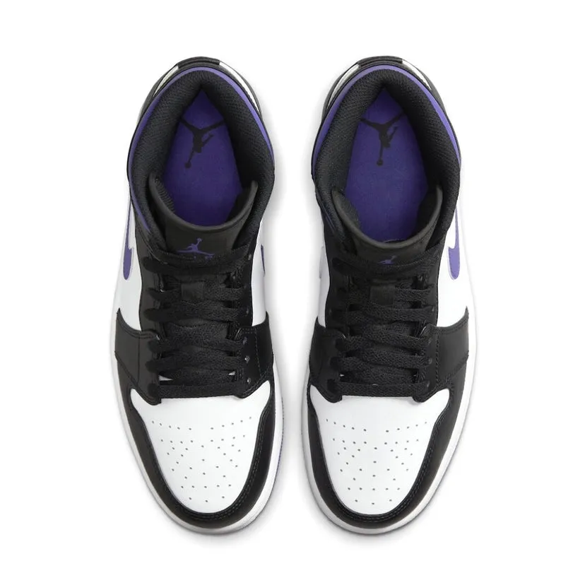 Air Jordan 1 Mid Iris White Black Purple