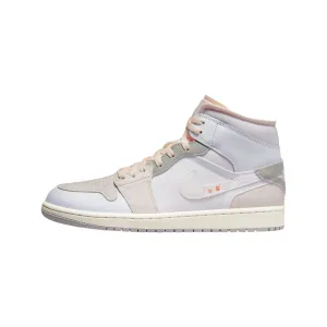 Air Jordan 1 Mid SE Craft Inside Out White Phantom Grey Sail Orange