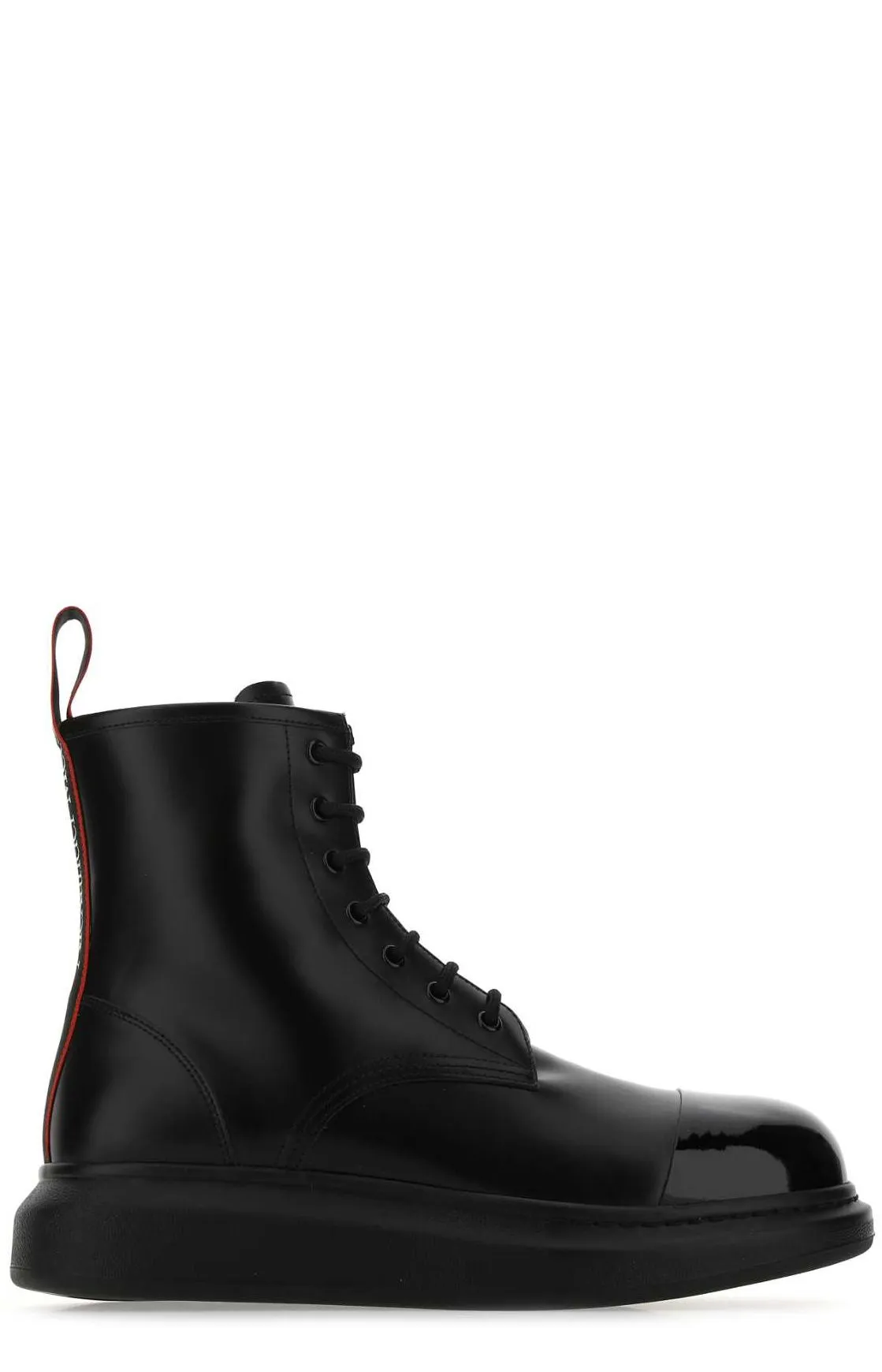 Alexander McQueen Logo Band Combat Boots