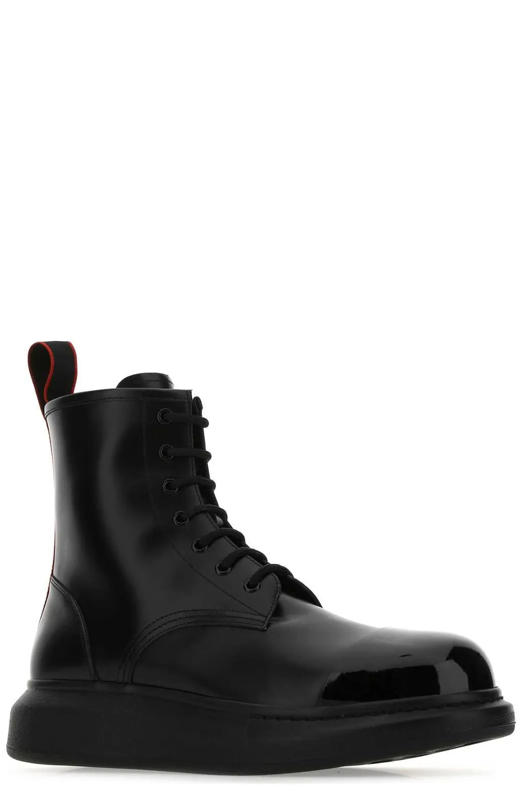 Alexander McQueen Logo Band Combat Boots