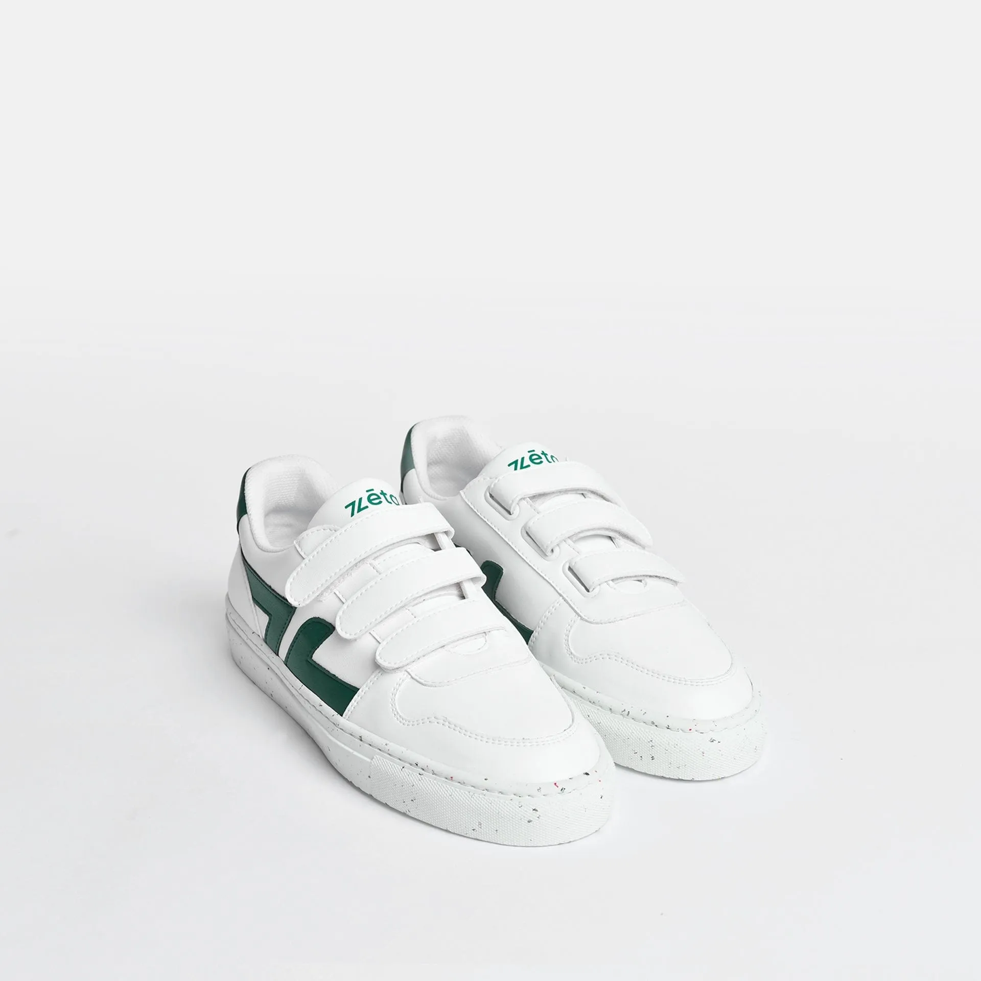 Alpha Vegan Leather Velcro Sneakers | Green