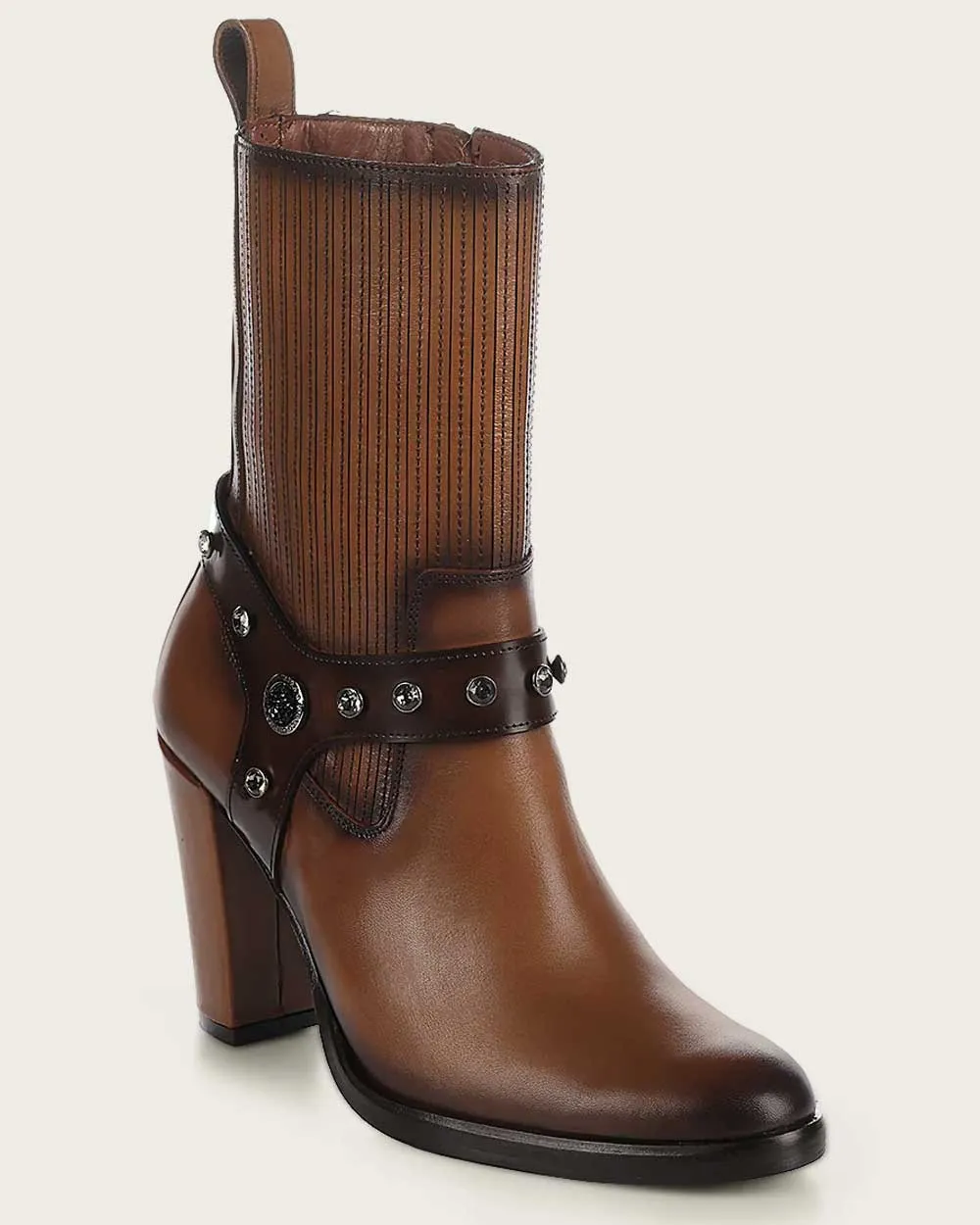 Ankle honey contrasting bootie