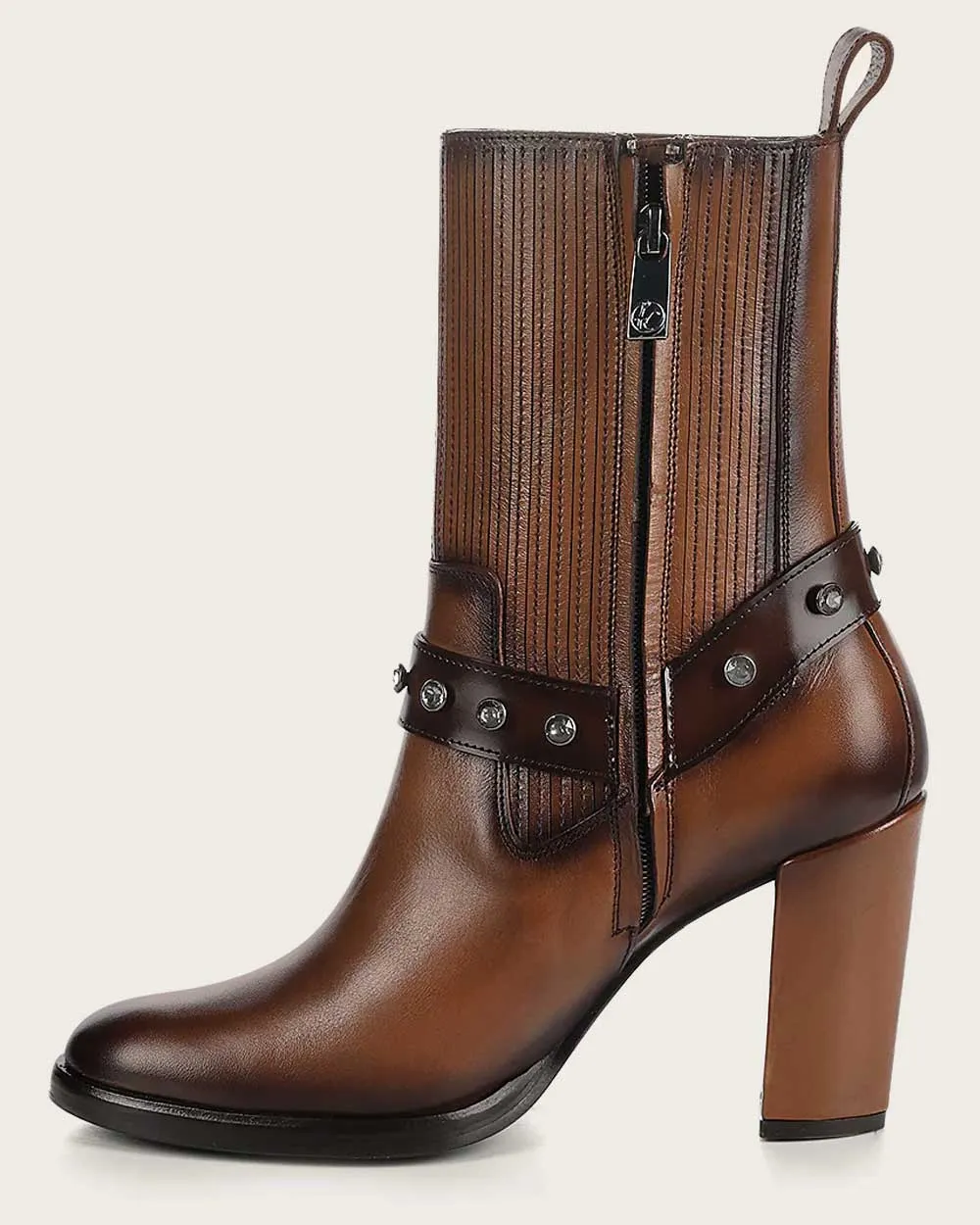 Ankle honey contrasting bootie