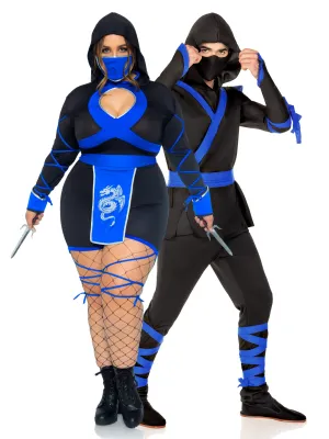 Blue Dragon Ninja Plus Couples Costume