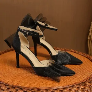 Bow Decor Heeled Pumps