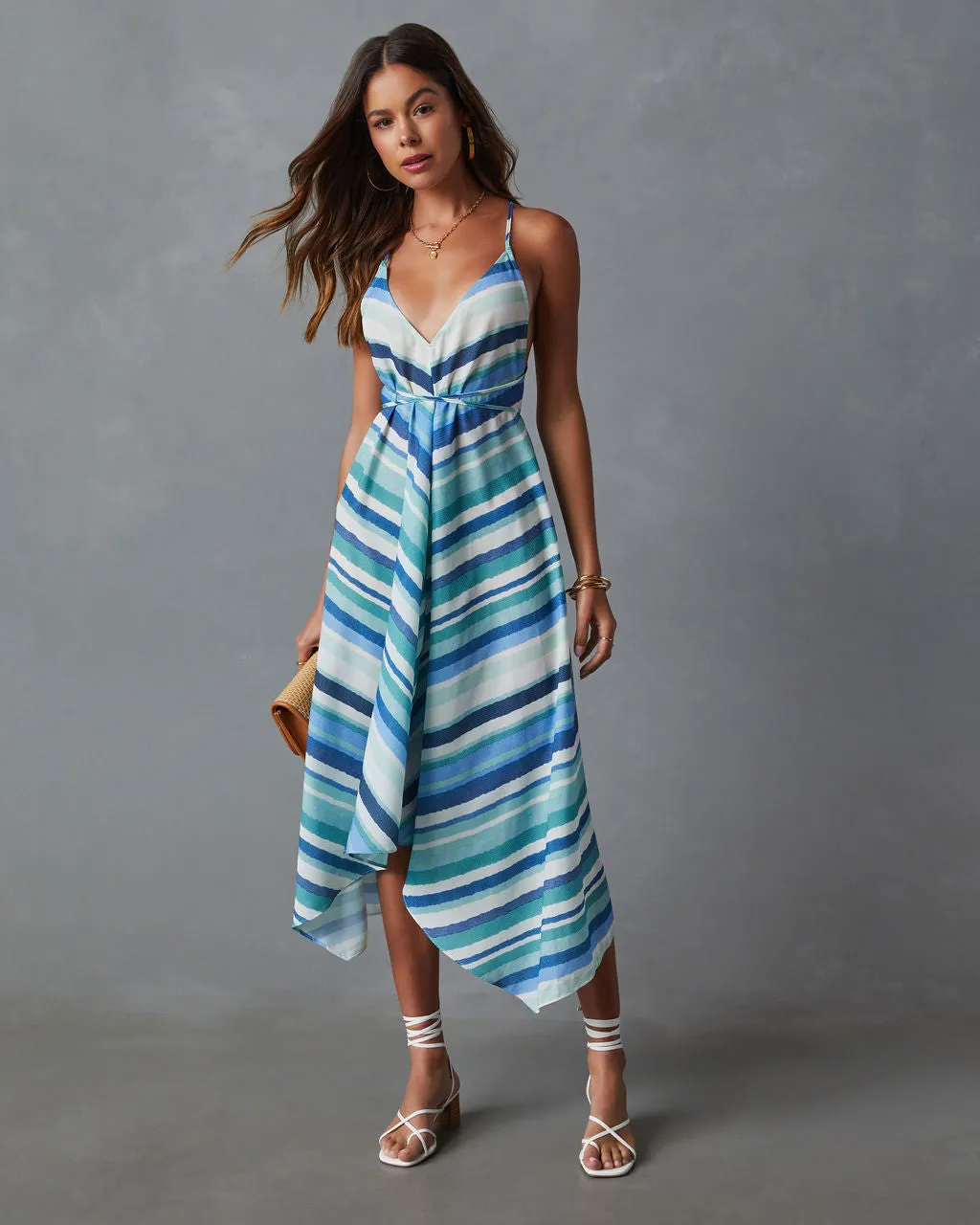 Briar Striped Lightweight Midi Dress