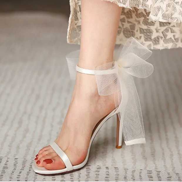 Butterfly Wing Open Toe High-Heeled Party Sandals