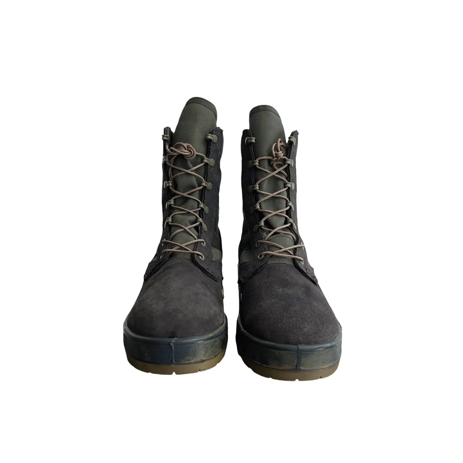 Canvas & Suede Combat Boots in Cascadia / 11.0 M