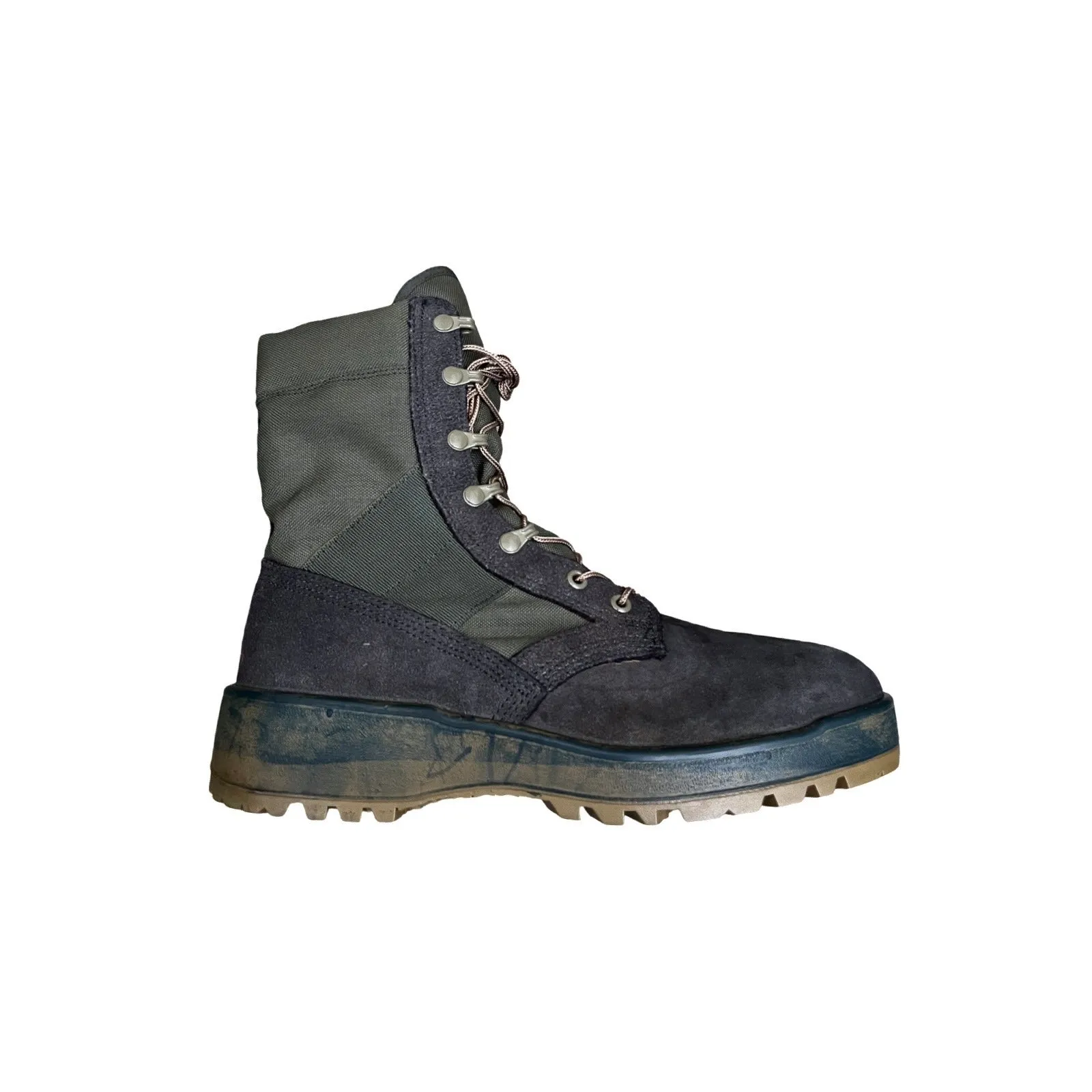 Canvas & Suede Combat Boots in Cascadia / 11.0 M