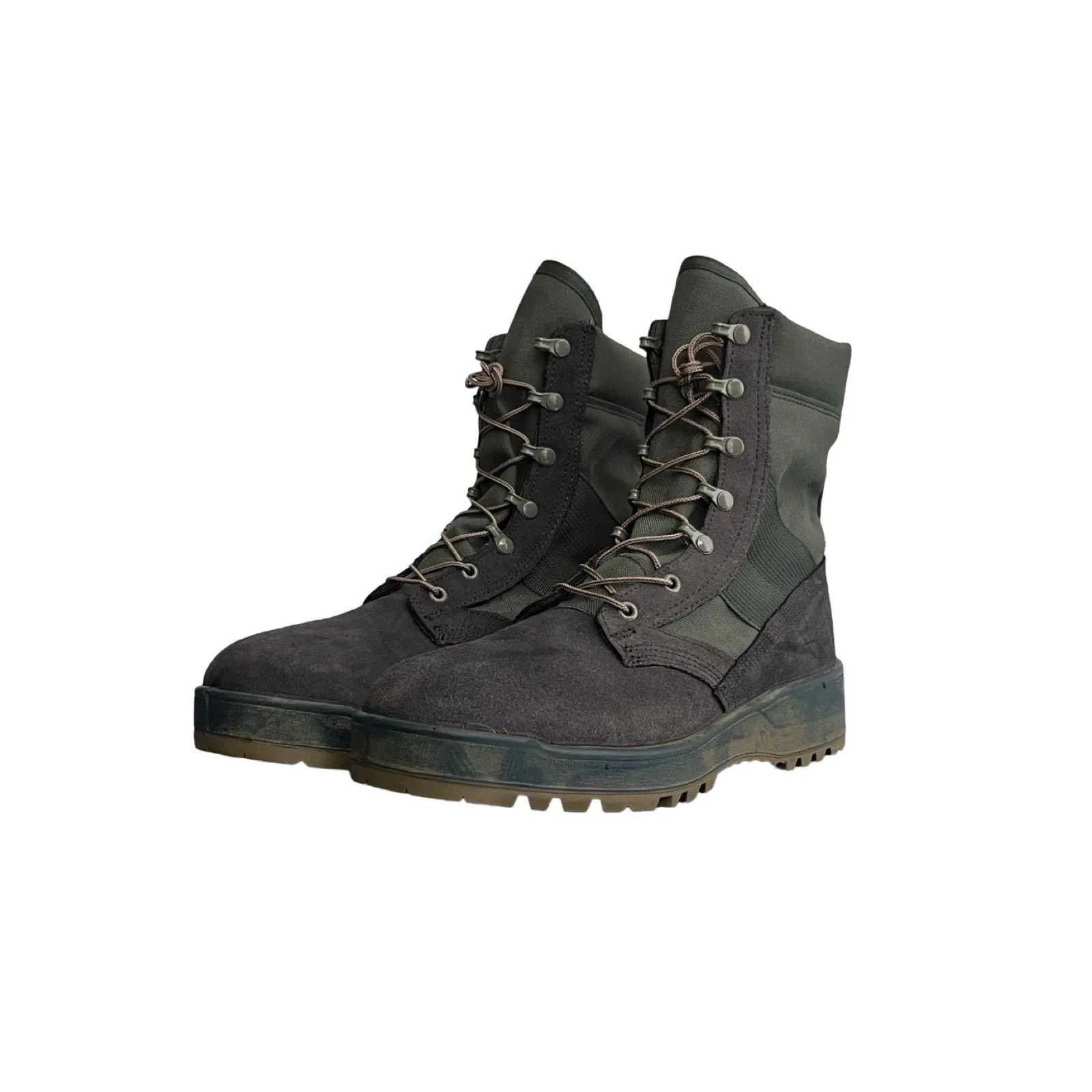 Canvas & Suede Combat Boots in Cascadia / 11.0 M