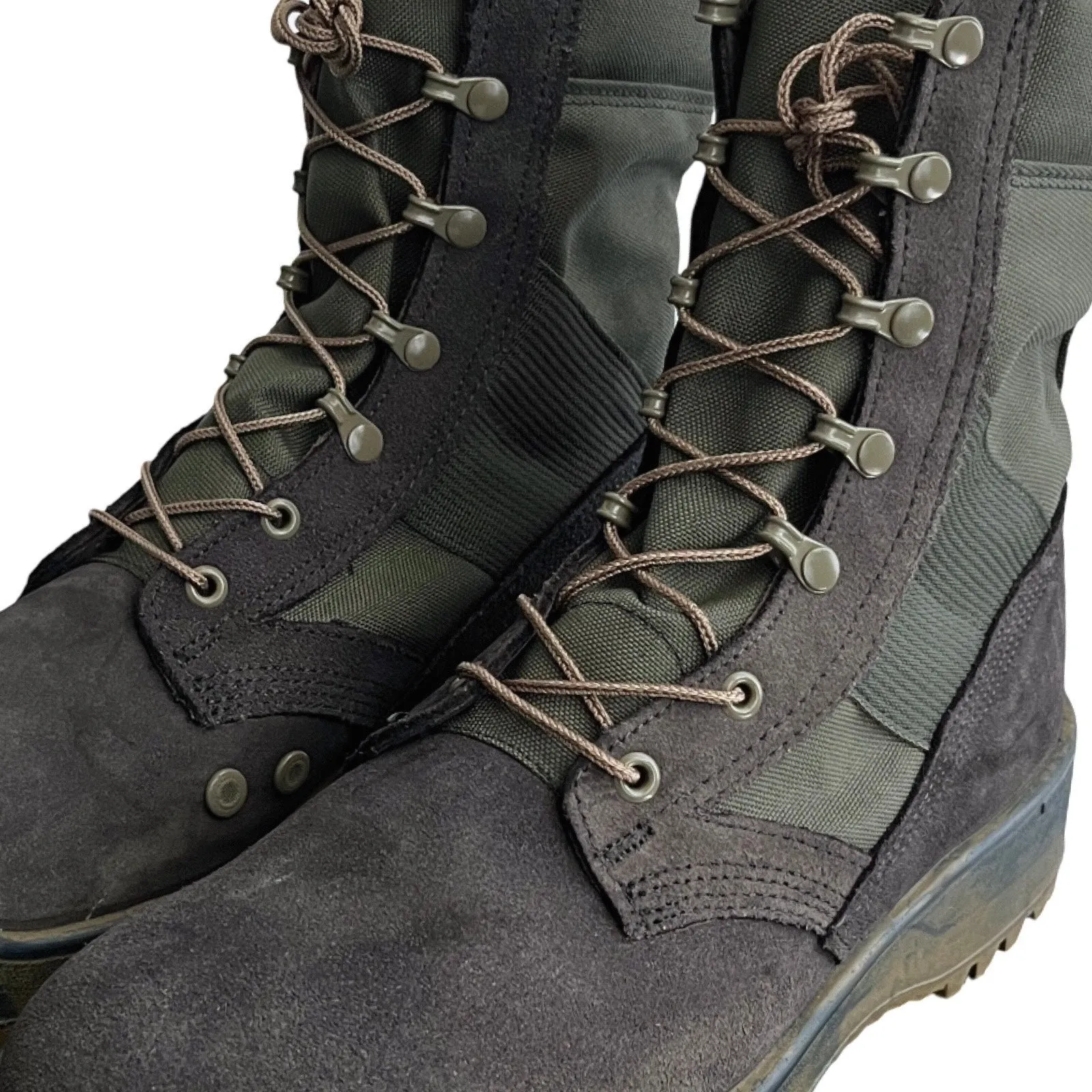 Canvas & Suede Combat Boots in Cascadia / 11.0 M