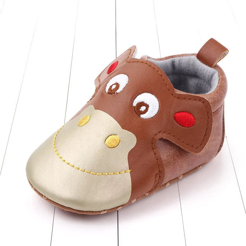 Cartoon pair of velcro toddler shoes