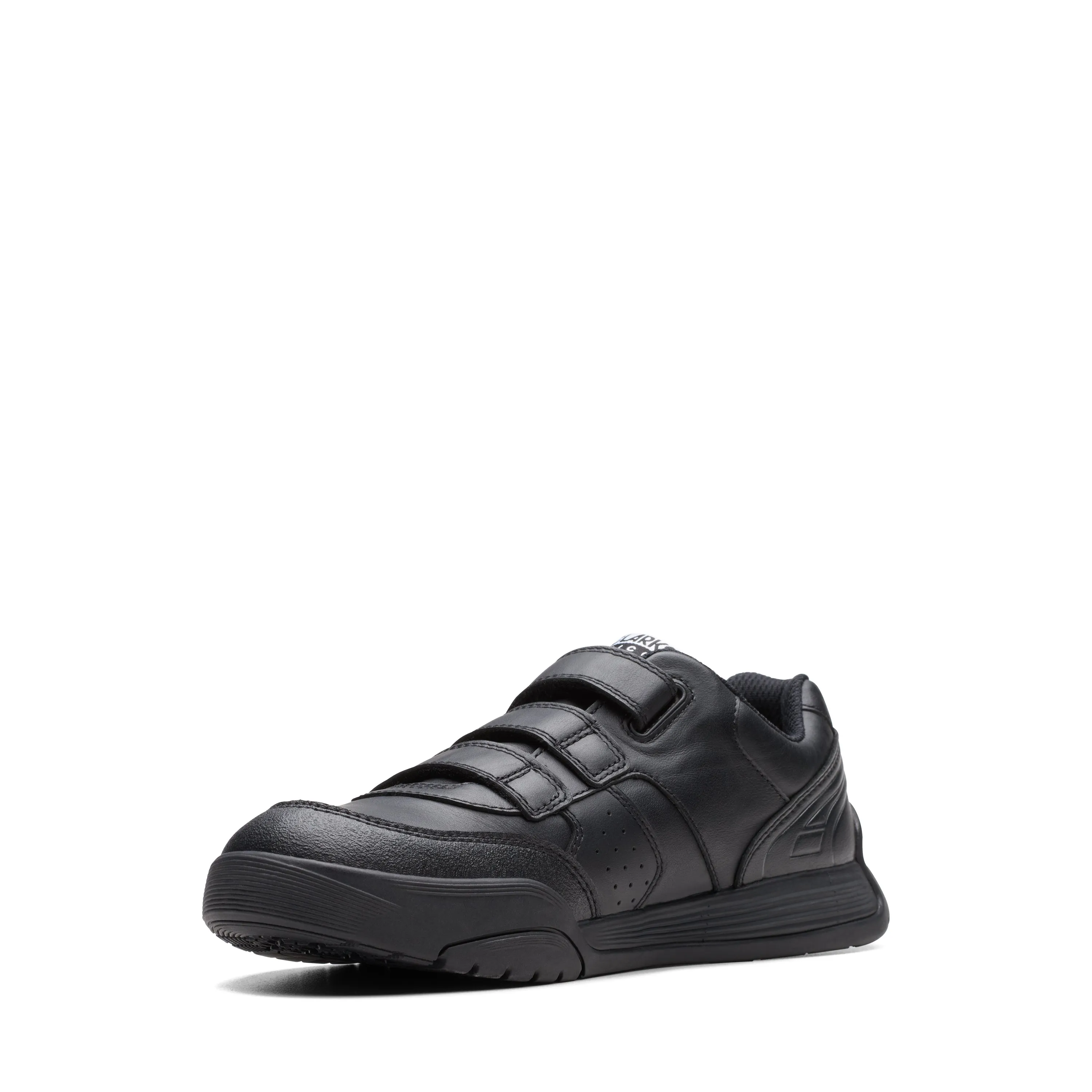 Clarks Cica Star Orb Y Boys Black School Shoes