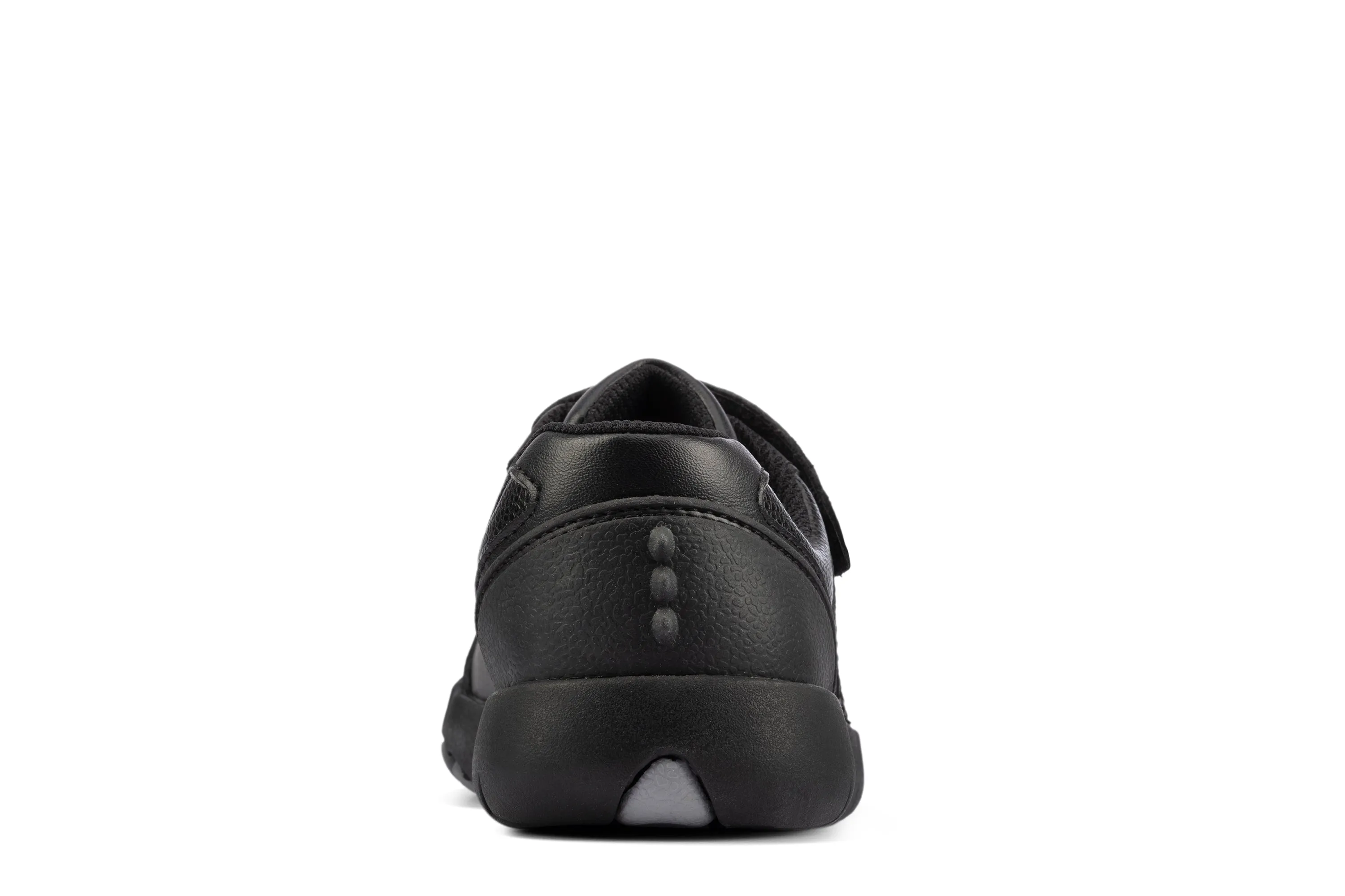 Clarks Rex Stride Kid Boys Black School Shoe