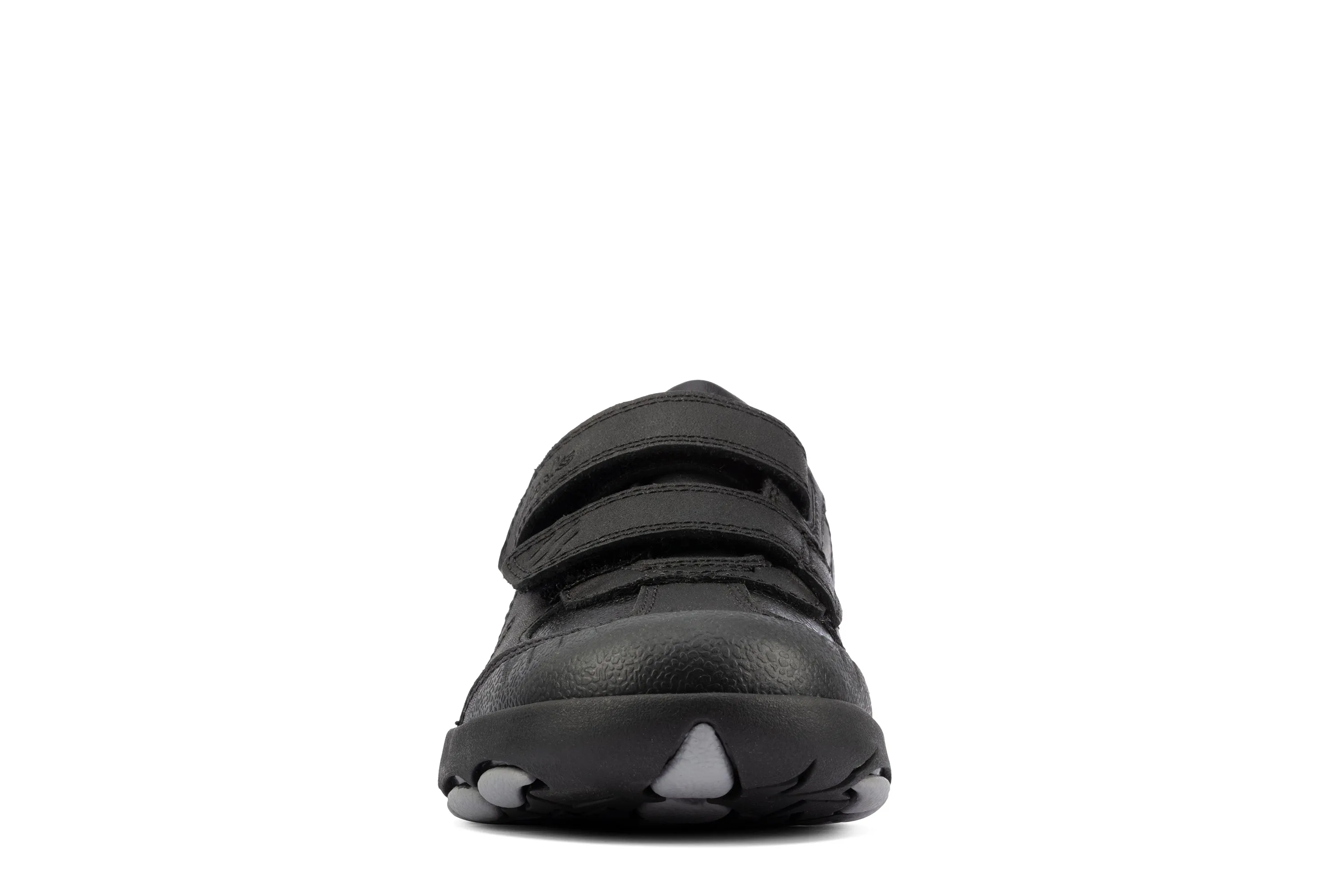 Clarks Rex Stride Kid Boys Black School Shoe