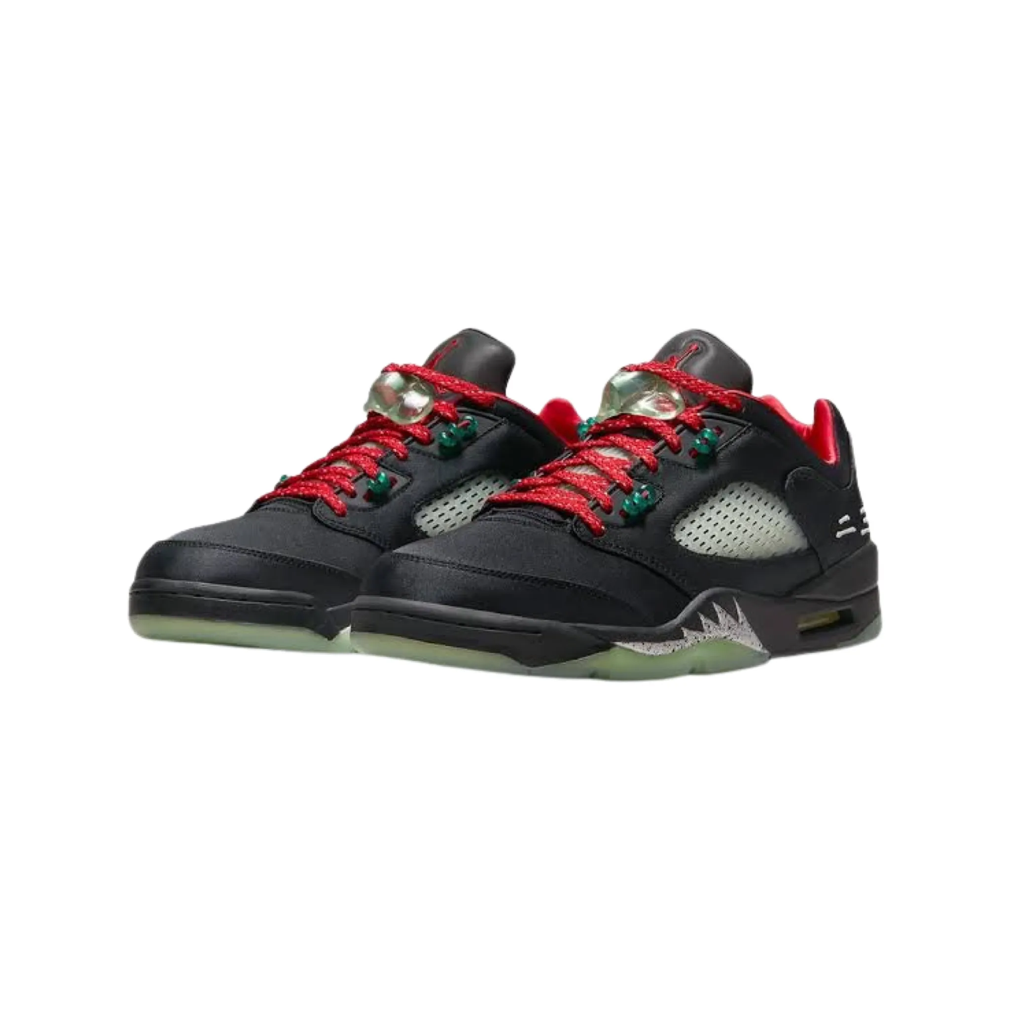 CLOT x Air Jordan 5 Retro Jade Black Jade Green Fire Red Metallic Silver Anthracite