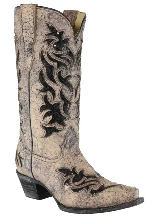 Corral Women's Black Glitter Sequin Inlay Western Boot E1237