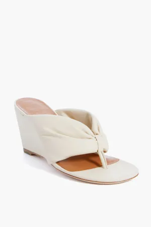 Cream Dahlia Wedge Sandal