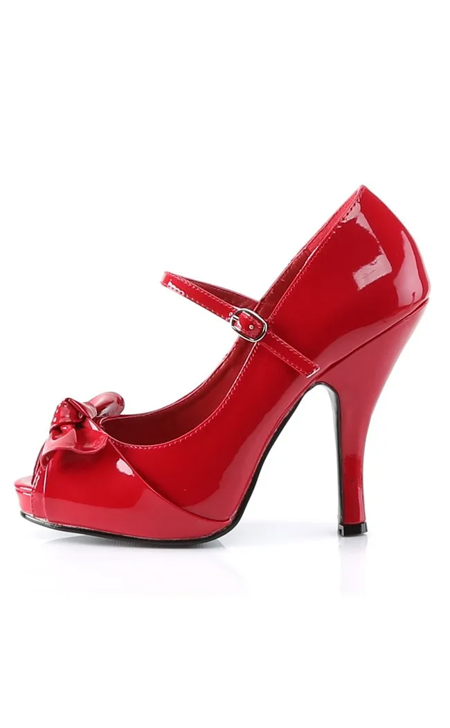 CUTIEPIE-08 Red Patent Heels