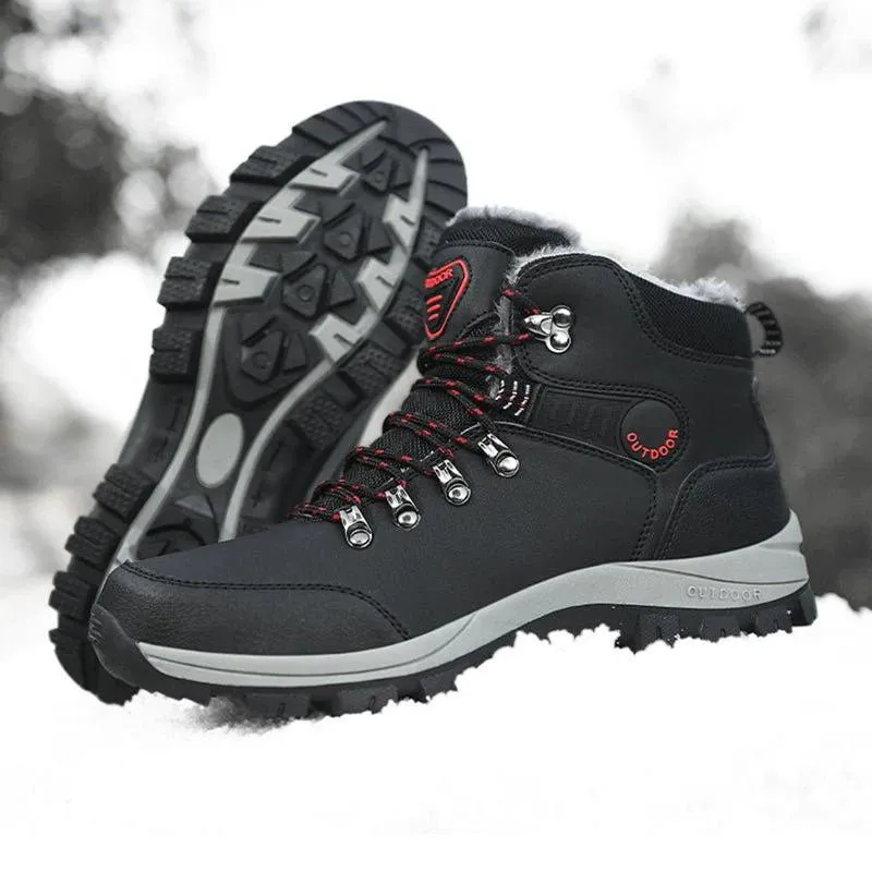 Cuzcare Orthopedic Boots for Men Warm Plus Hiking Lace-up Boots