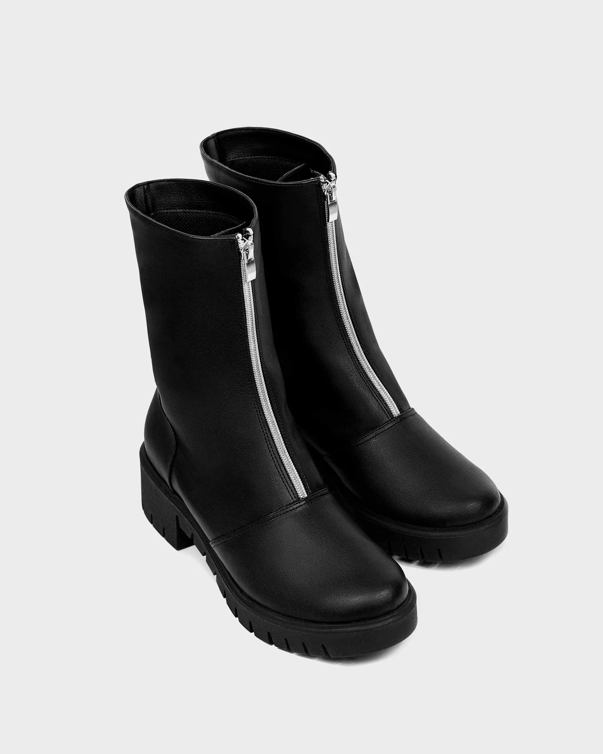 Cyber Boots Cactus Leather Ankle Boots Black