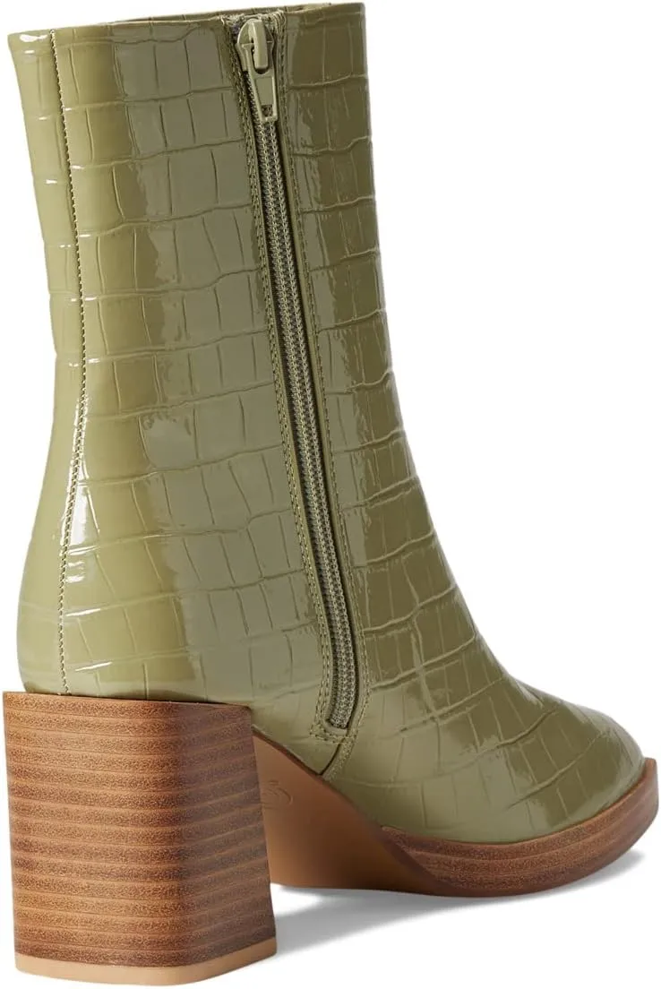 Danica Chinese Laundry Ankle Boots, Olive Croco