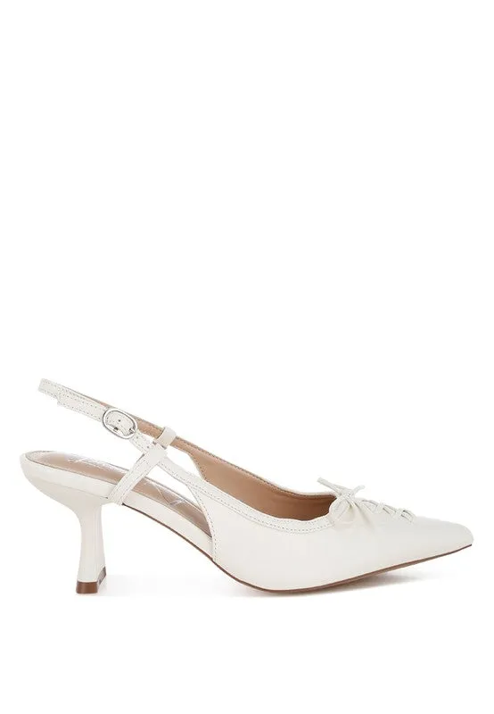 Danvers Kitten Heel Pointy Slingbacks