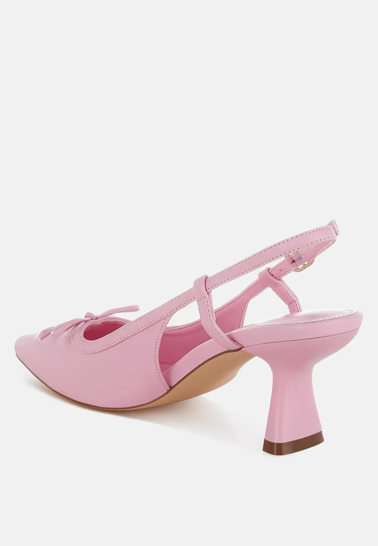 Danvers Kitten Heel Pointy Slingbacks