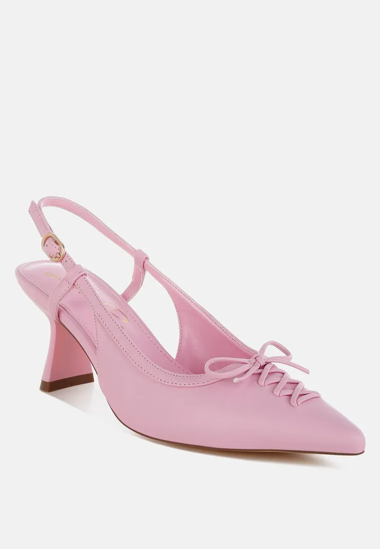 Danvers Kitten Heel Pointy Slingbacks