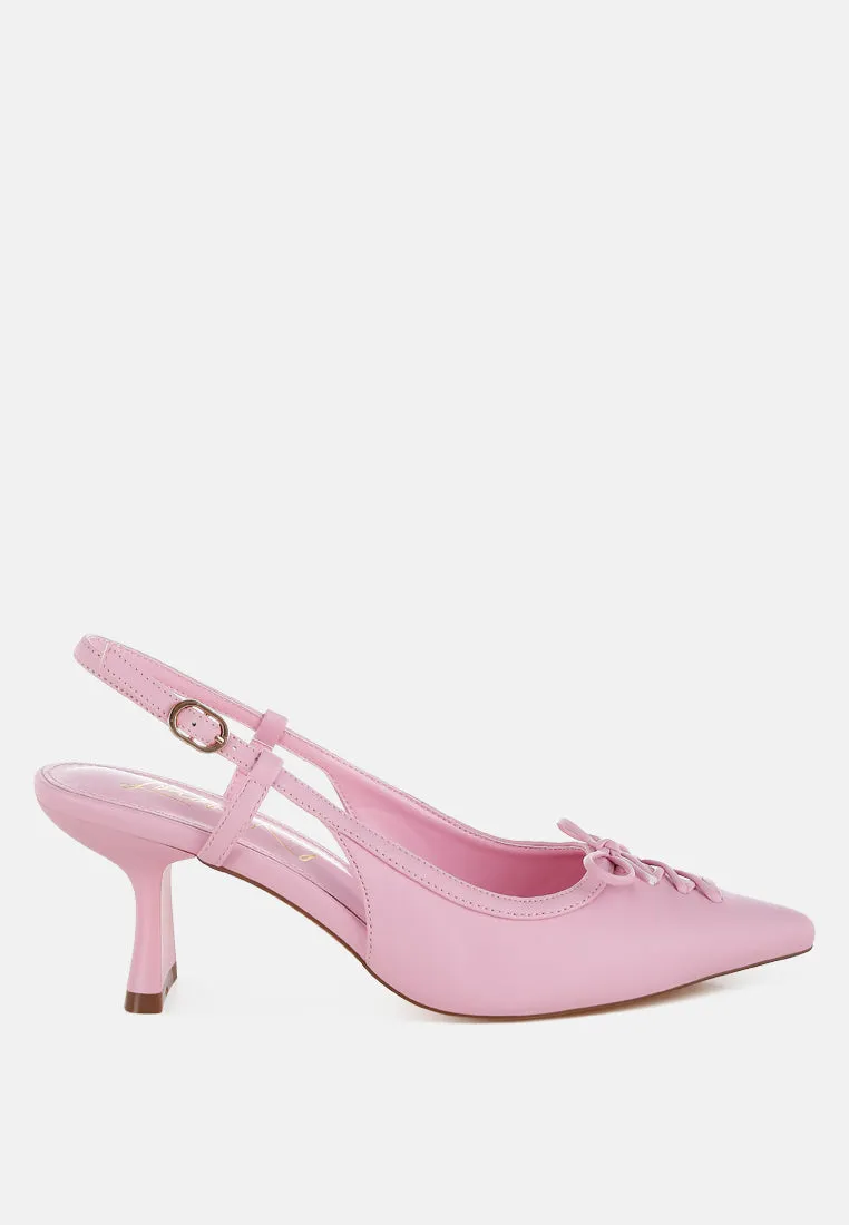 Danvers Kitten Heel Pointy Slingbacks