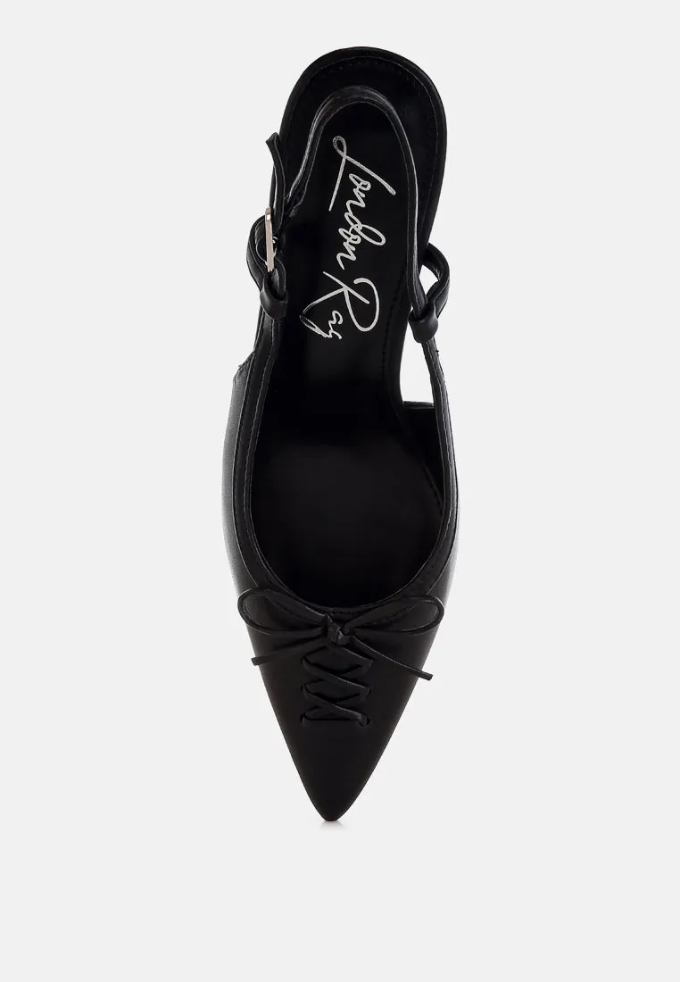 Danvers Kitten Heel Pointy Slingbacks