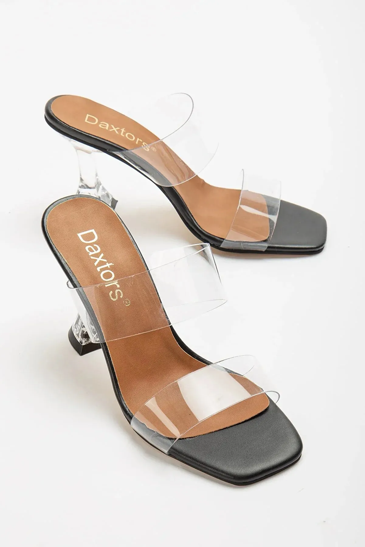 Daxtors Women's Transparent Tape Heels