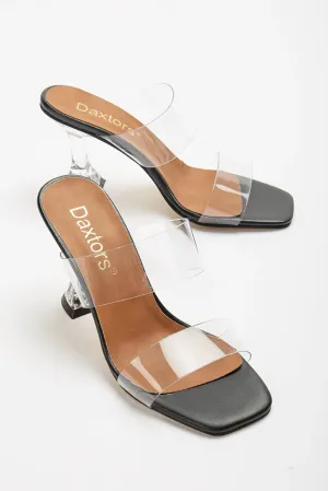 Daxtors Women's Transparent Tape Heels