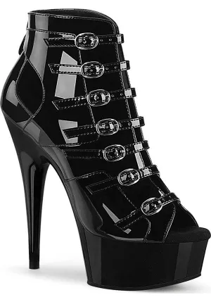 DELIGHT-600-11 [Patent Black] | PLATFORM HEELS [PREORDER]