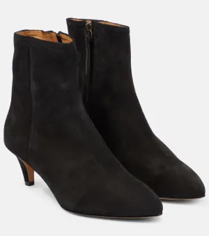 Deone Isabel Marant Suede Ankle Boots, Black