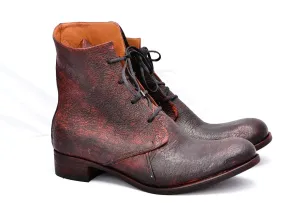 Derby Boot | Bison burgundy overdye