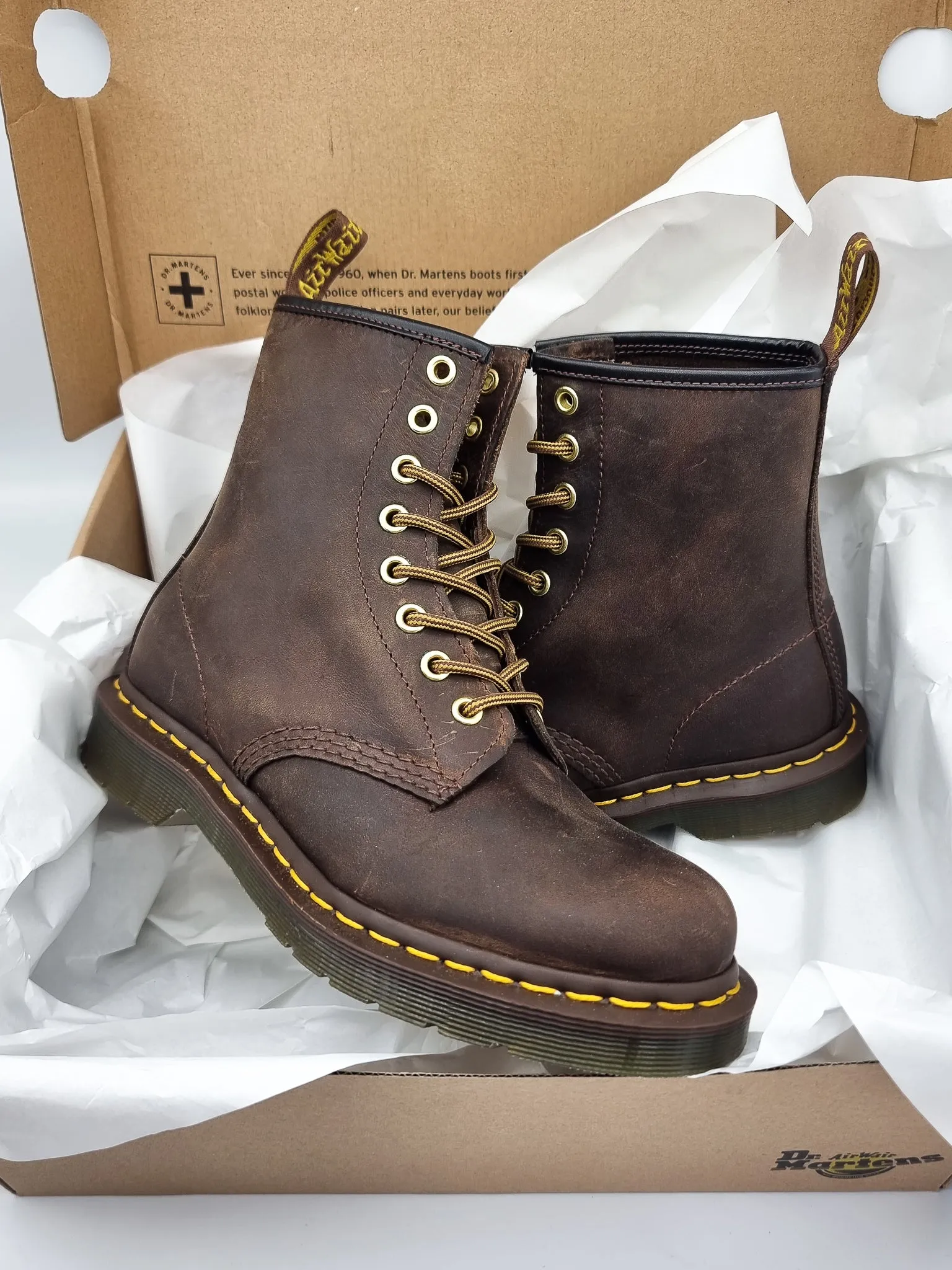 DR. MARTENS 1460 AZTEC CRAZY HORSE BROWN