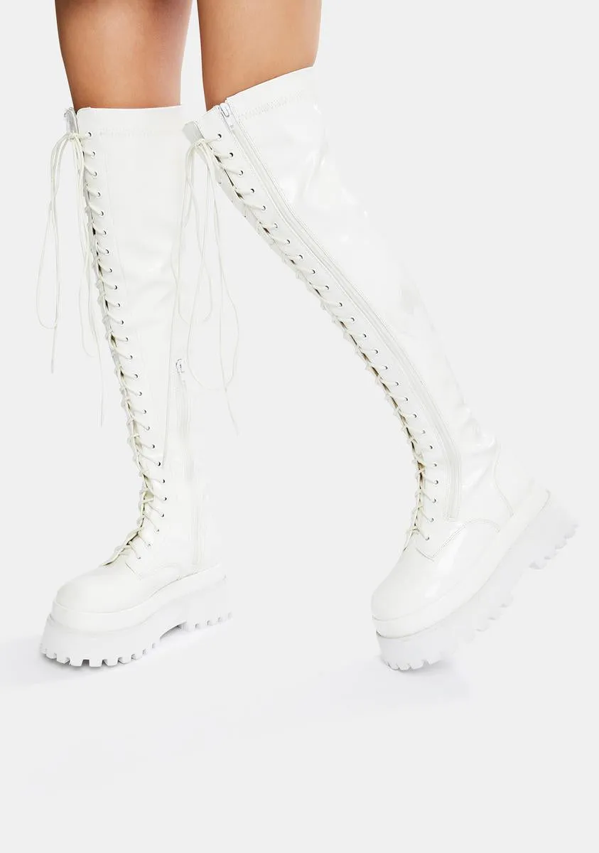 Electric Angel Knee High Boots