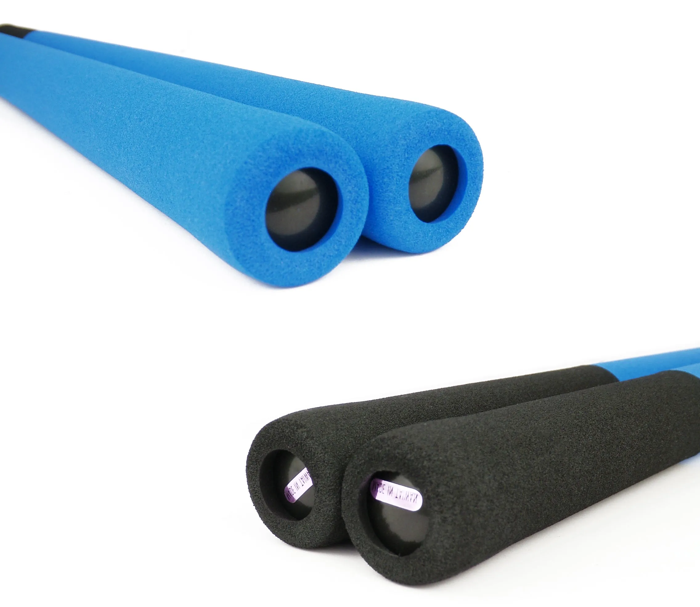 Escrima Stick, Foam Padded, Black/Blue (Pair)