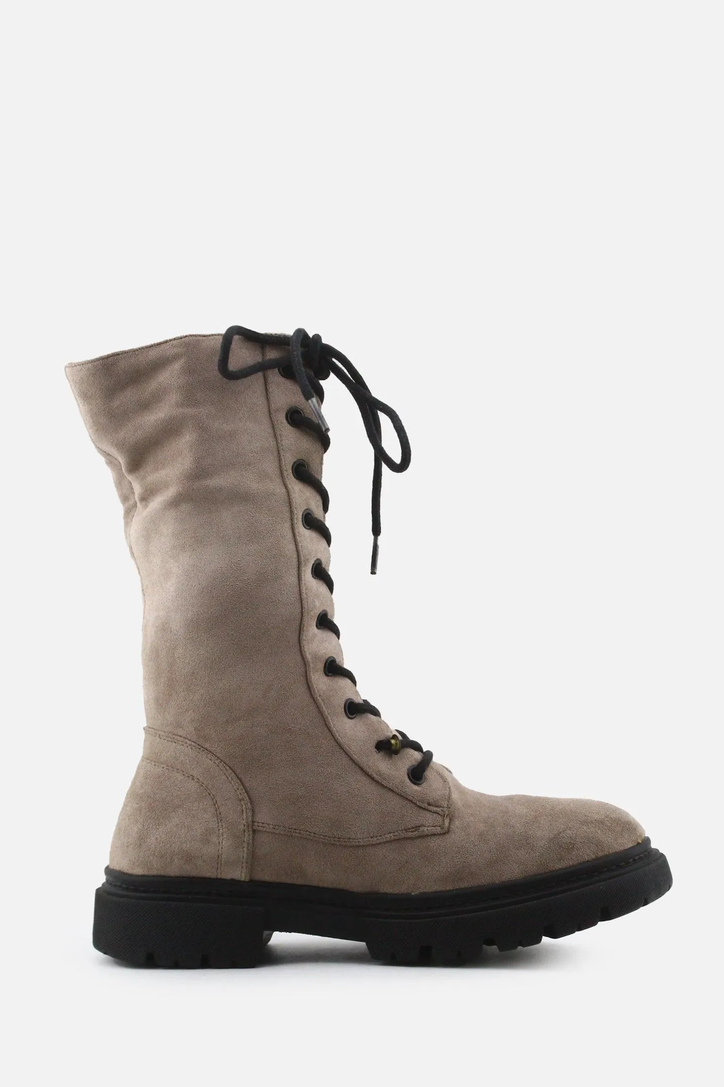 European Brand Zipper Laces Combat Ankle Boots | Suede