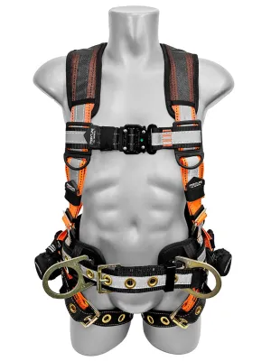 Frontline 100RCTB Combat Reflective Construction Full Body Harness with Tongue Buckle Legs and Trauma Straps XL/2X