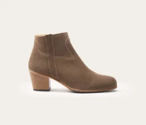 Gil Bottine Femme Velours Taupe