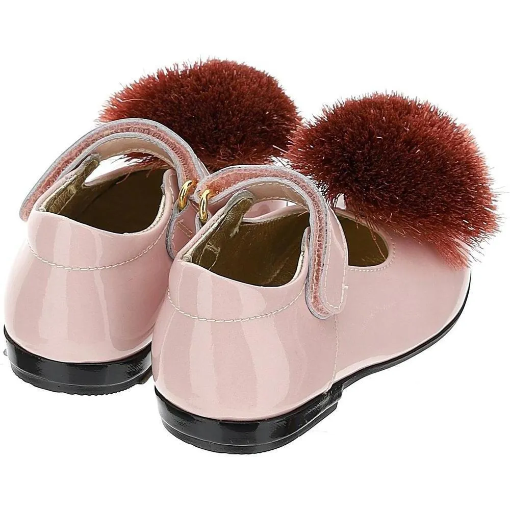 Girls Pink Pom Pom Shoes